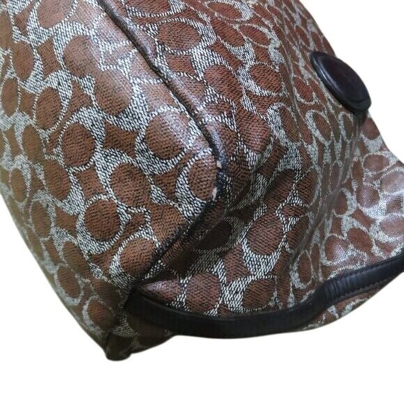 COACH Snake & Signature Coated Canvas City Tote w/ matching zipper pouch - Picture 7 of 16